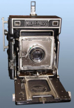 Large format (5" x 4") film camera