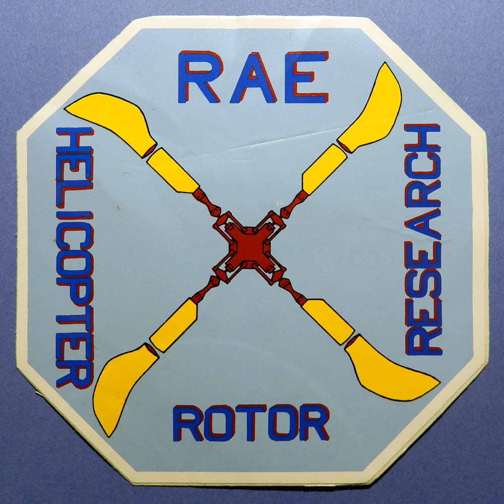 RAE Helicopter Rotor Research Sticker