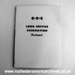 GEC Long Service Association (Rochester) Booklet
