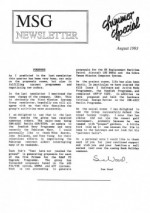 MSG Newsletter - 1993/08