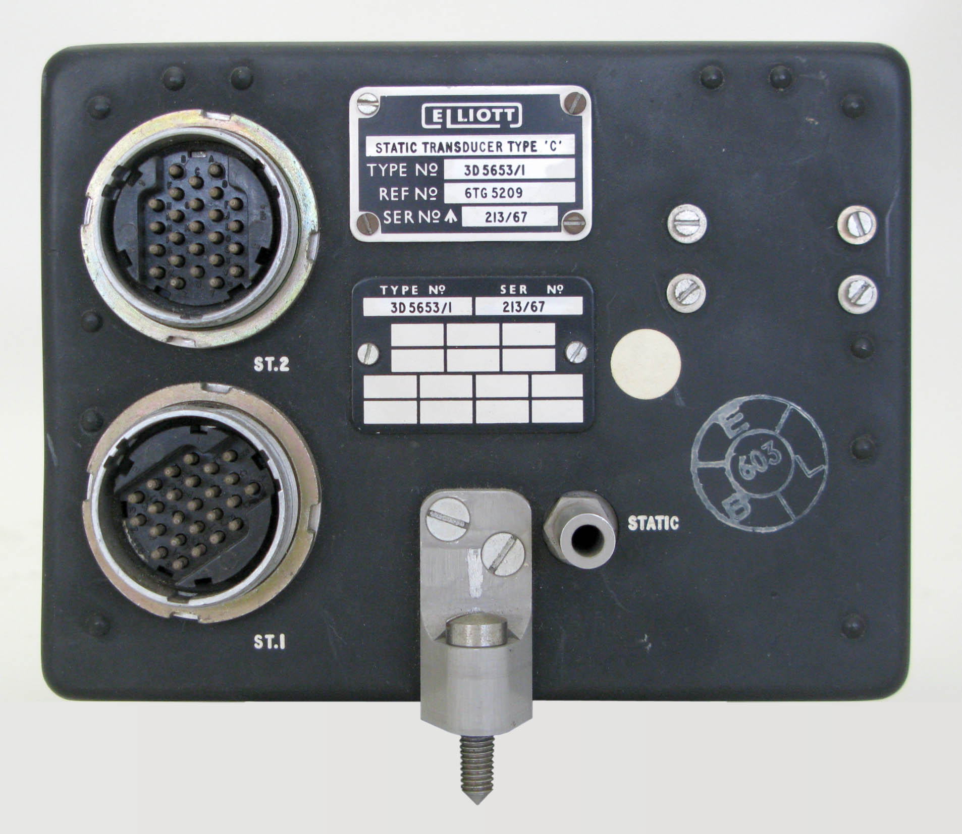 Air Data Static Transducer Unit :: Rochester Avionic Archives