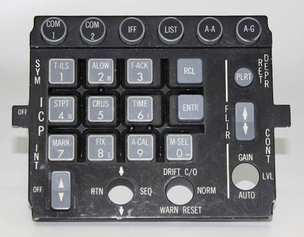 F-16 HUD Illuminated Control Panel