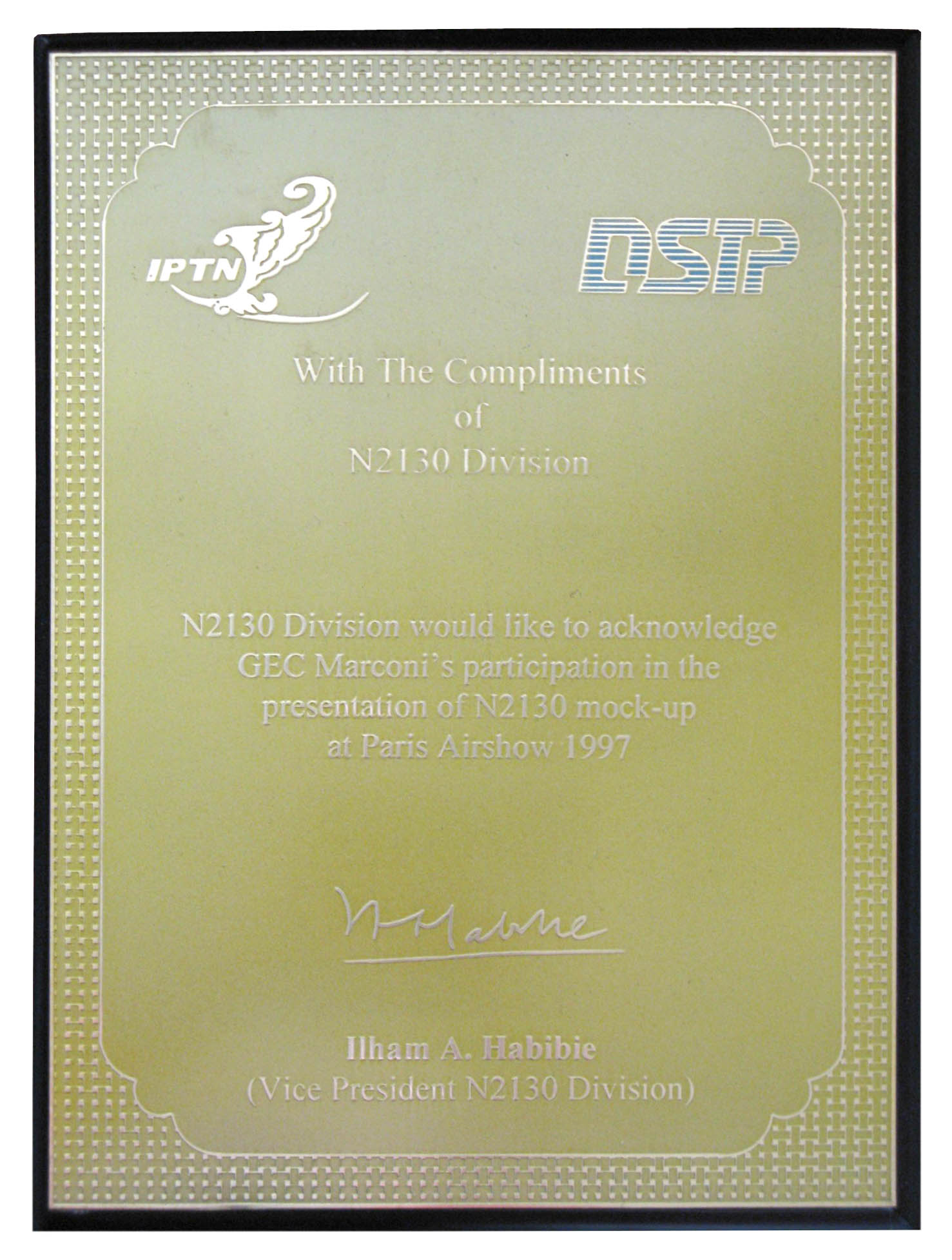 N2130 Plaque 1997