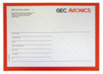 GEC Avionics shipping labels