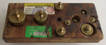 Set of small brass weights