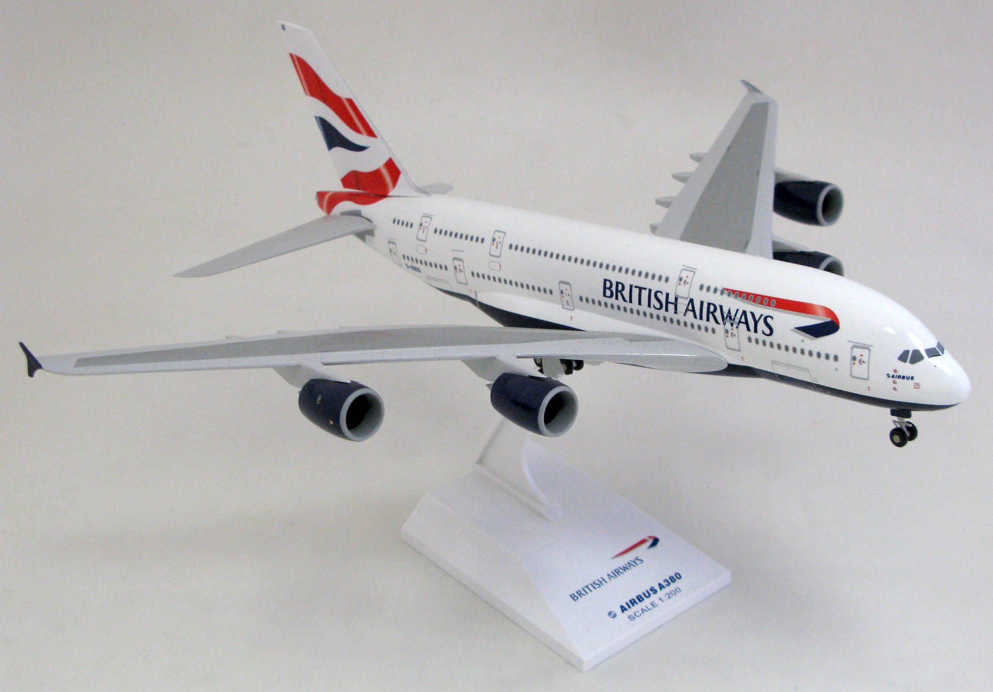 Airbus 380 model in British Airways livery