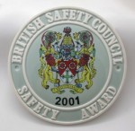 2001 Safety Award Plaque