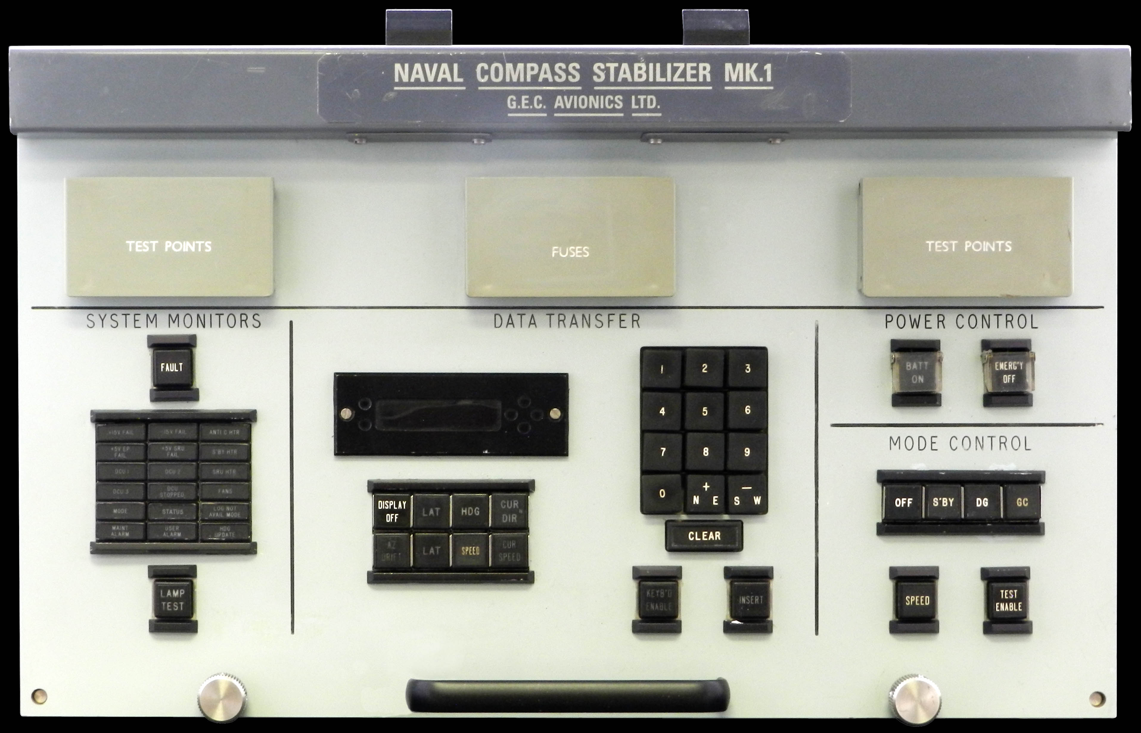 NCS1 Control and Indicator Panel