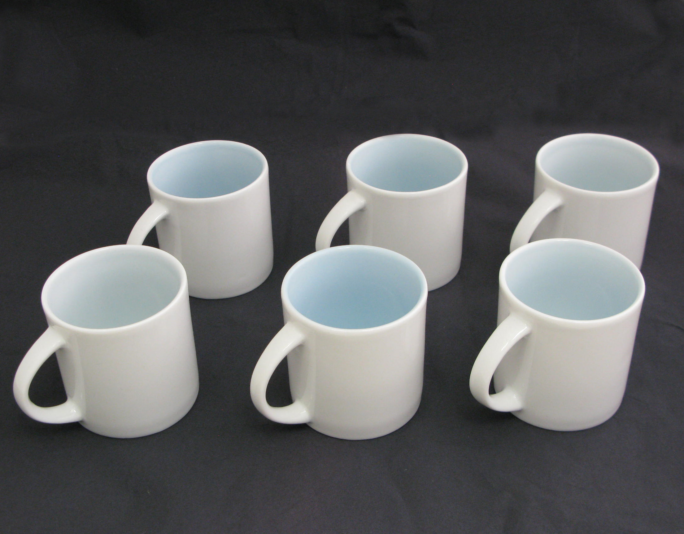 Set of six china cups from Concorde cabin service