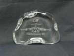 Engraved Glass Paperweight commemorating C-17 Project