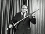 Peter Hearne with the John Curtis Sword