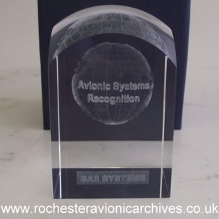 Avionic Systems Recognition crystal award